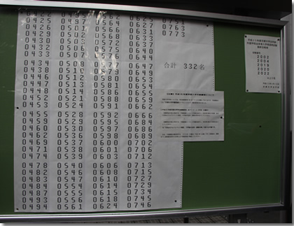2013年京都大学法学部合格発表(その2)